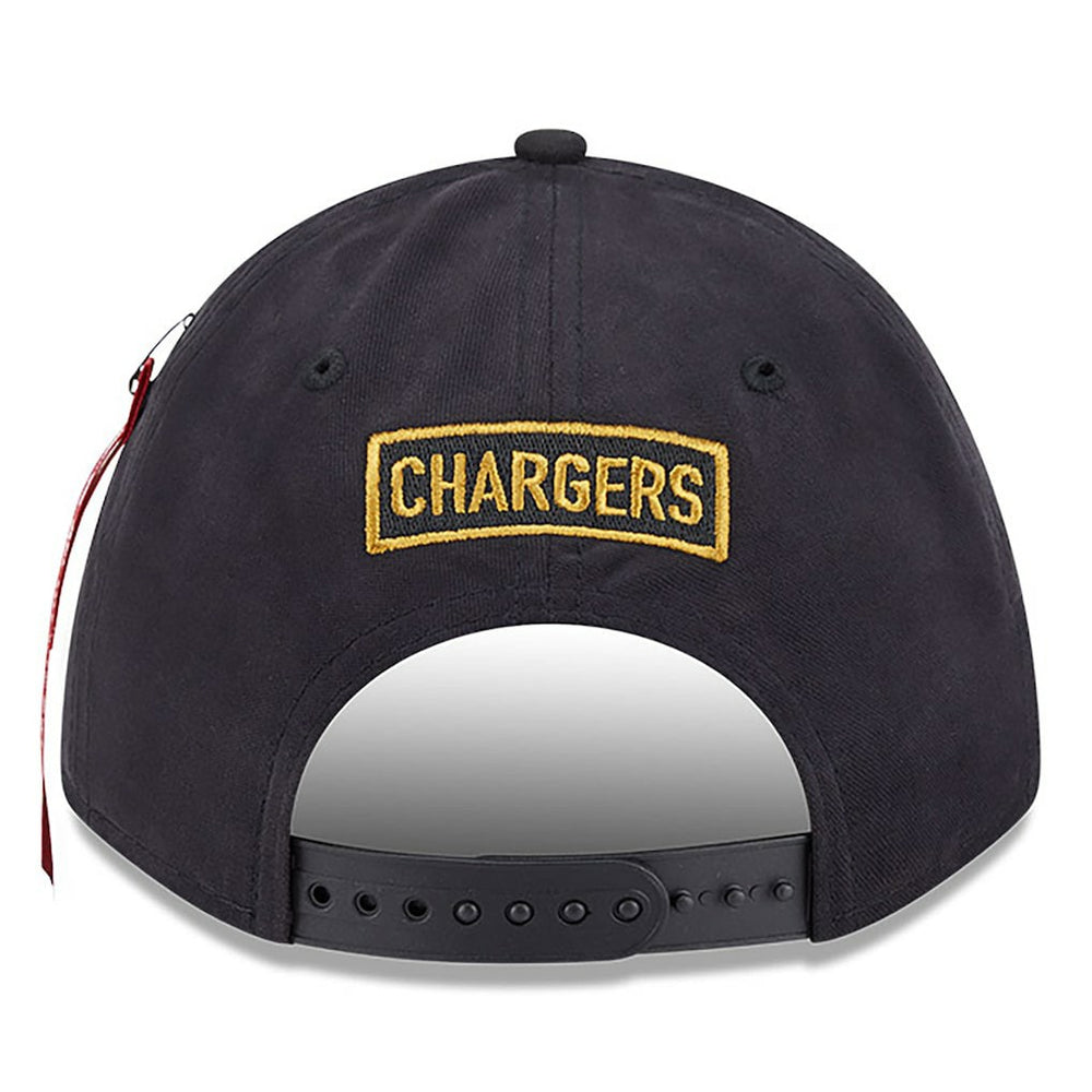 Los Angeles Chargers New Era x Alpha Industries A-Frame 9FORTY Adjustable Hat Black | NFL