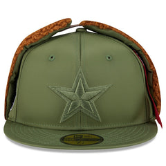 Dallas Cowboys New Era x Alpha Industries Dog Ears 59FIFTY Fitted Hat Olive | NFL