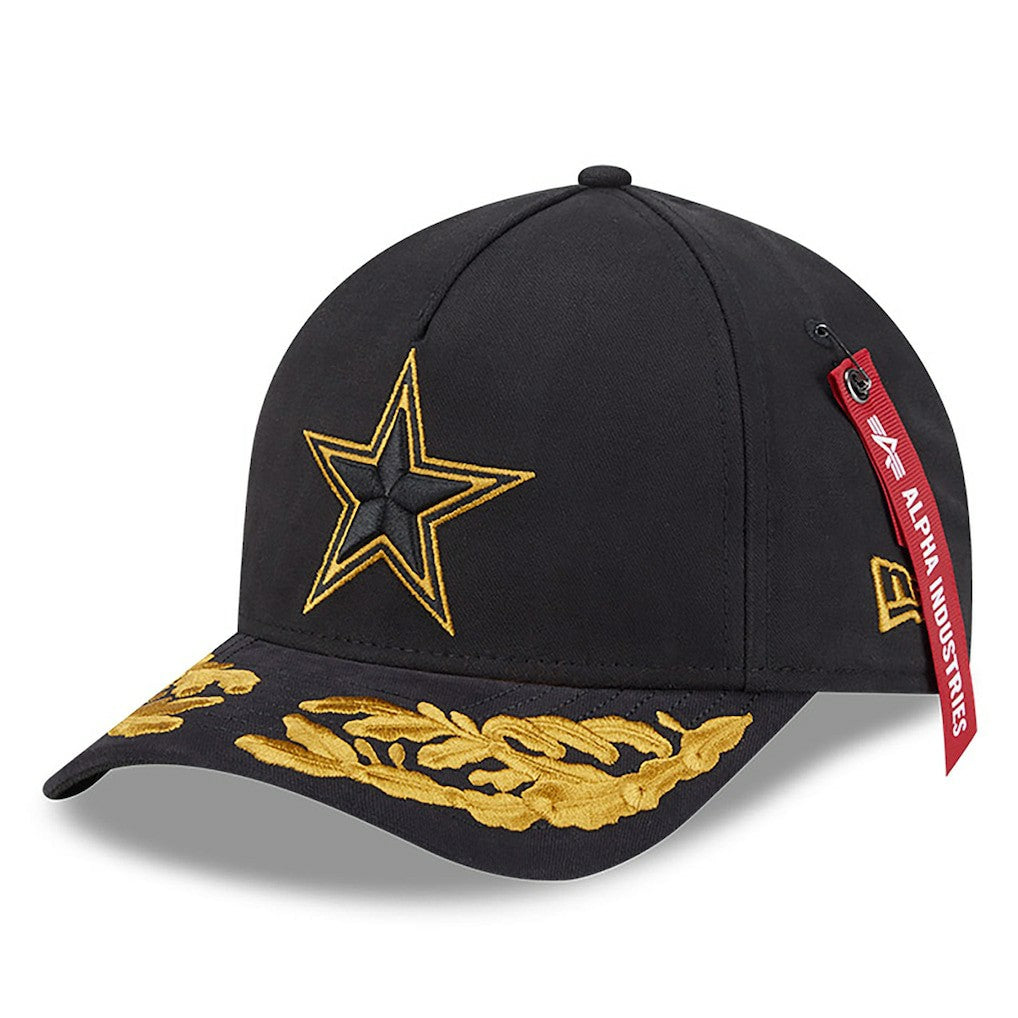 Dallas Cowboys New Era x Alpha Industries A-Frame 9FORTY Adjustable Hat Black | NFL