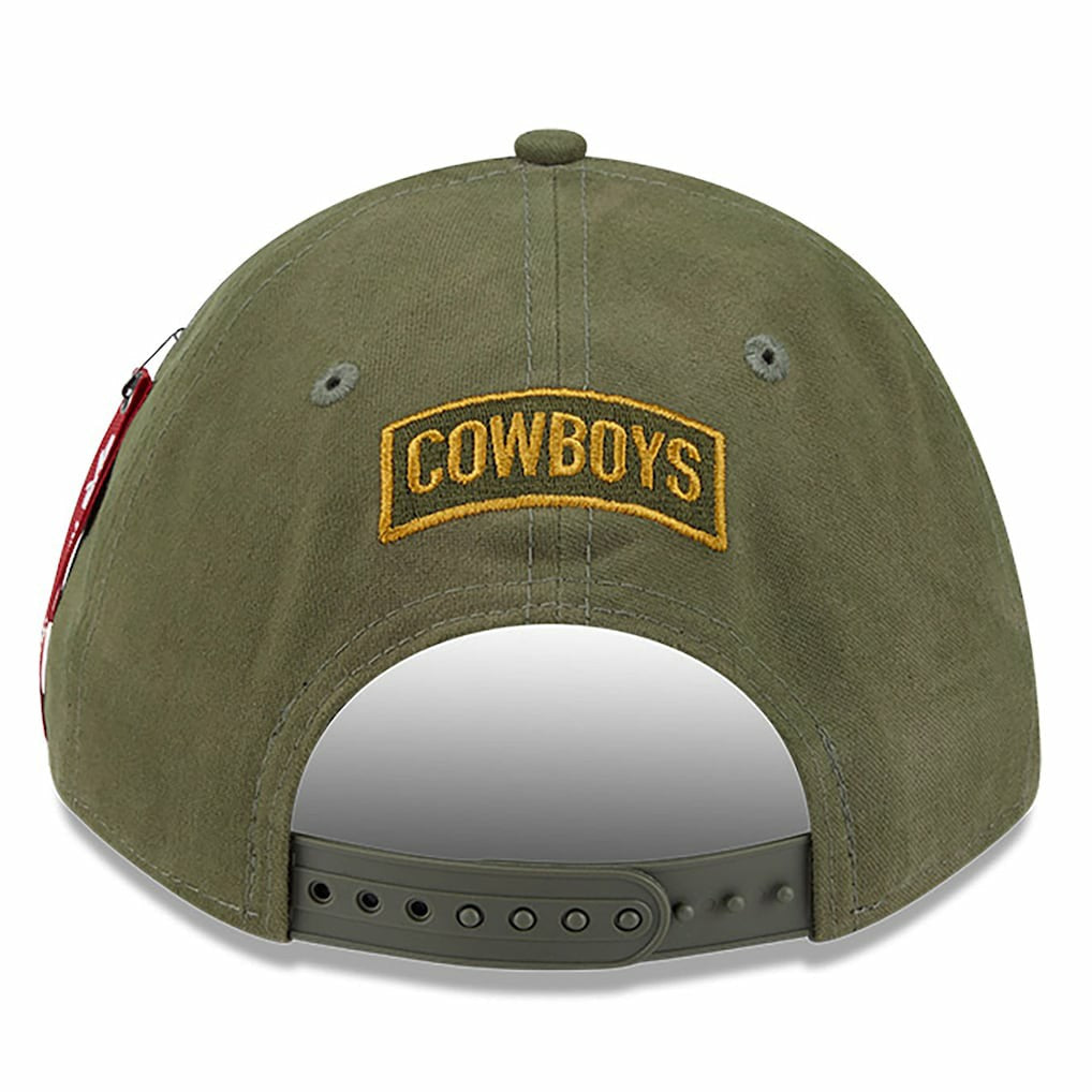 Dallas Cowboys New Era x Alpha Industries A-Frame 9FORTY Adjustable Hat Olive | NFL