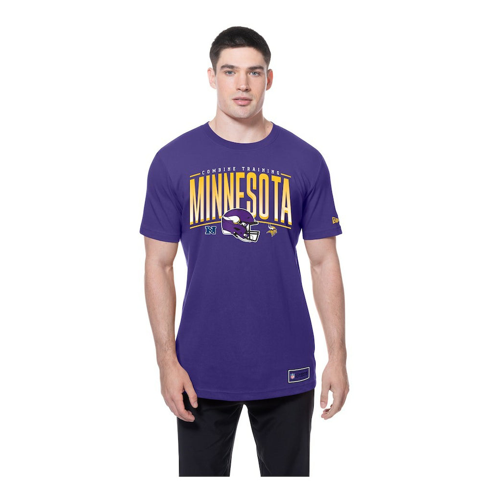 Minnesota Vikings New Era Combine Authentic Training Throwback T-Shirt Purple | NFL
