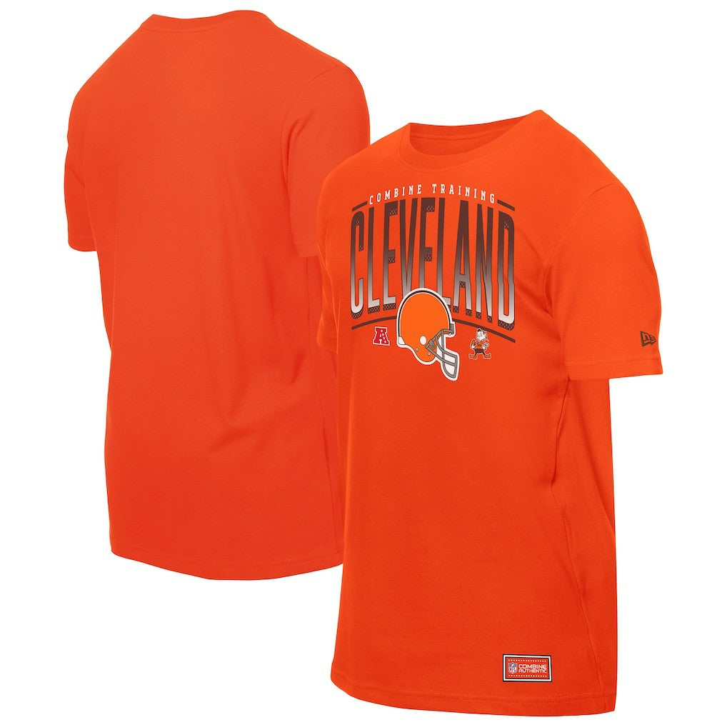Cleveland Browns New Era Combine Authentic Training Throwback T-Shirt Orange | NFL