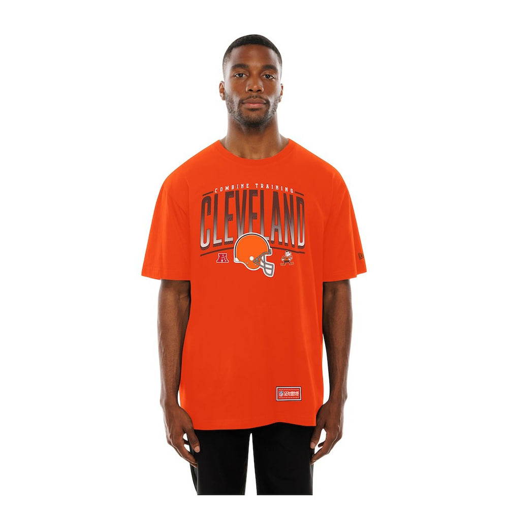 Cleveland Browns New Era Combine Authentic Training Throwback T-Shirt Orange | NFL