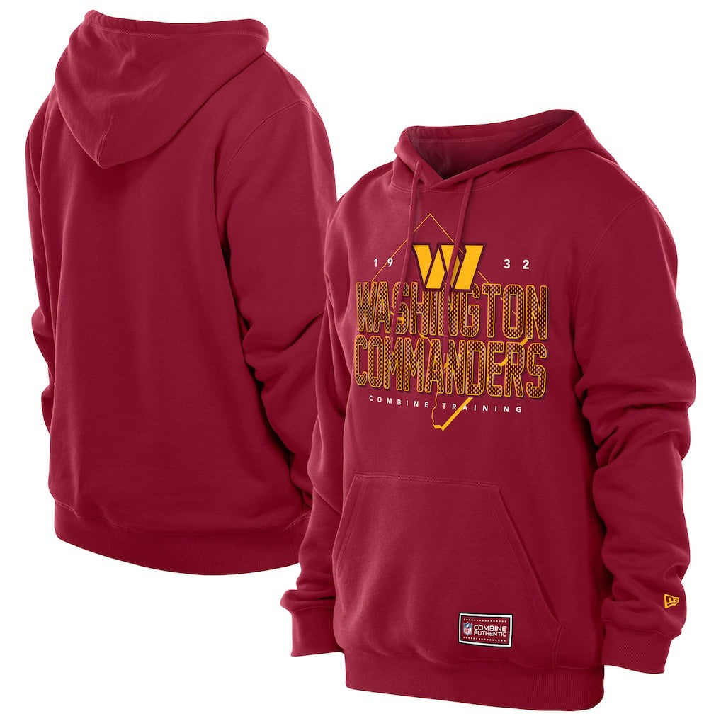 Washington Commanders New Era Combine Authentic Local State Throwback Hoodie Burgundy | NFL