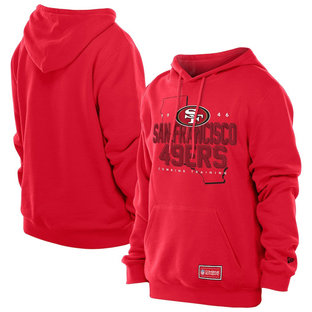 San Francisco 49ers New Era Combine Authentic Local State Throwback Hoodie Scarlet | NFL