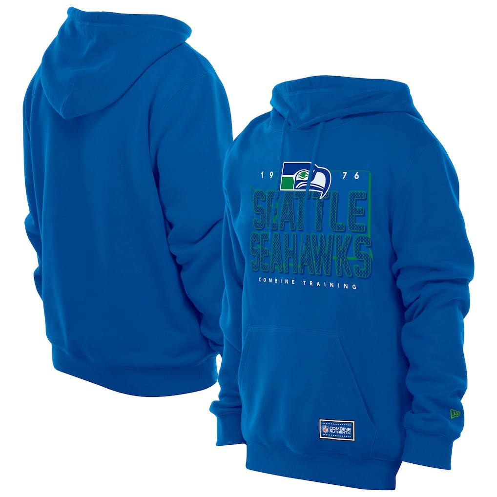 Seattle Seahawks New Era Combine Authentic Local State Throwback Hoodie Royal | NFL