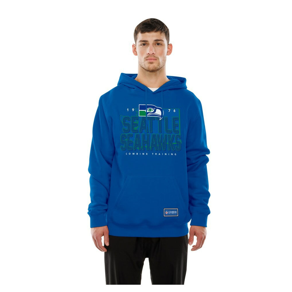 Seattle Seahawks New Era Combine Authentic Local State Throwback Hoodie Royal | NFL