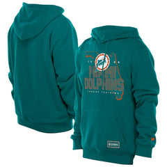 Miami Dolphins New Era Combine Authentic Local State Throwback Hoodie Aqua | NFL