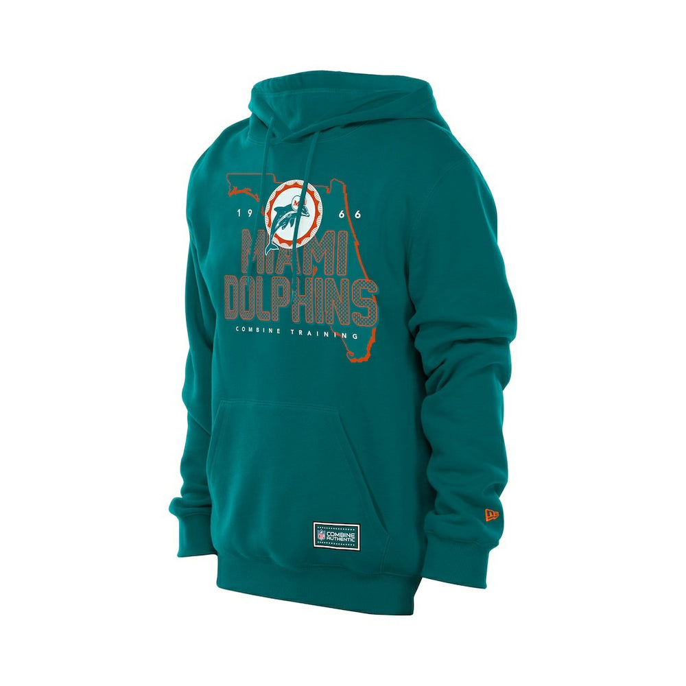 Miami Dolphins New Era Combine Authentic Local State Throwback Hoodie Aqua | NFL