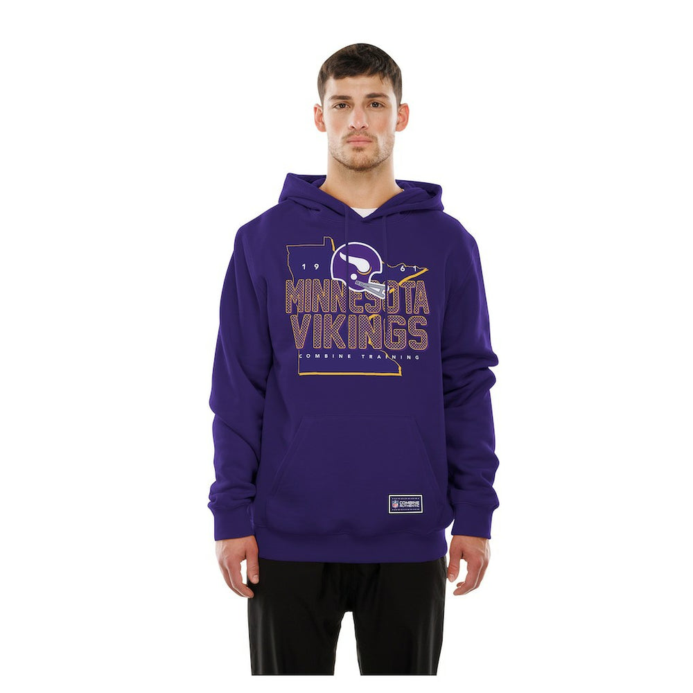 Minnesota Vikings New Era Combine Authentic Local State Throwback Hoodie Purple | NFL