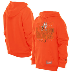 Cleveland Browns New Era Combine Authentic Local State Throwback Hoodie Orange | NFL