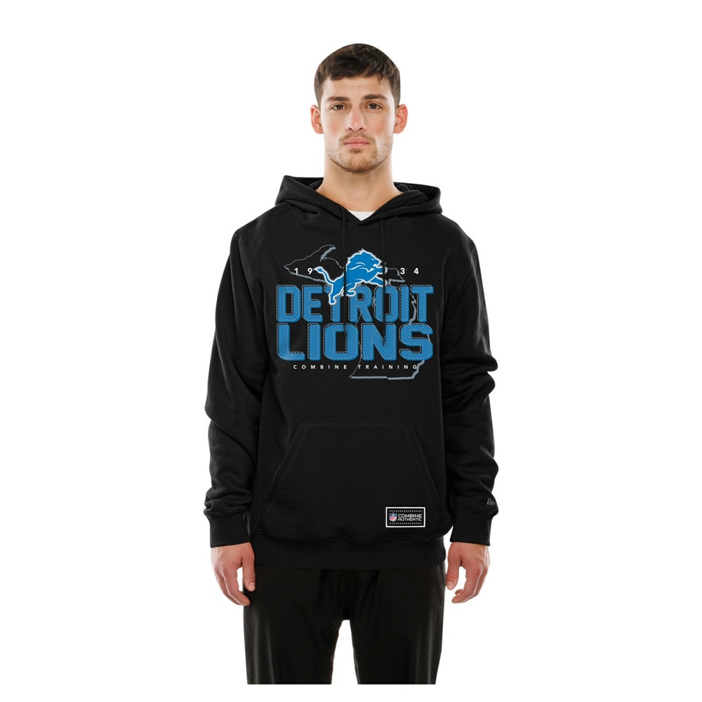 Detroit Lions New Era Combine Authentic Local State Hoodie Black | NFL
