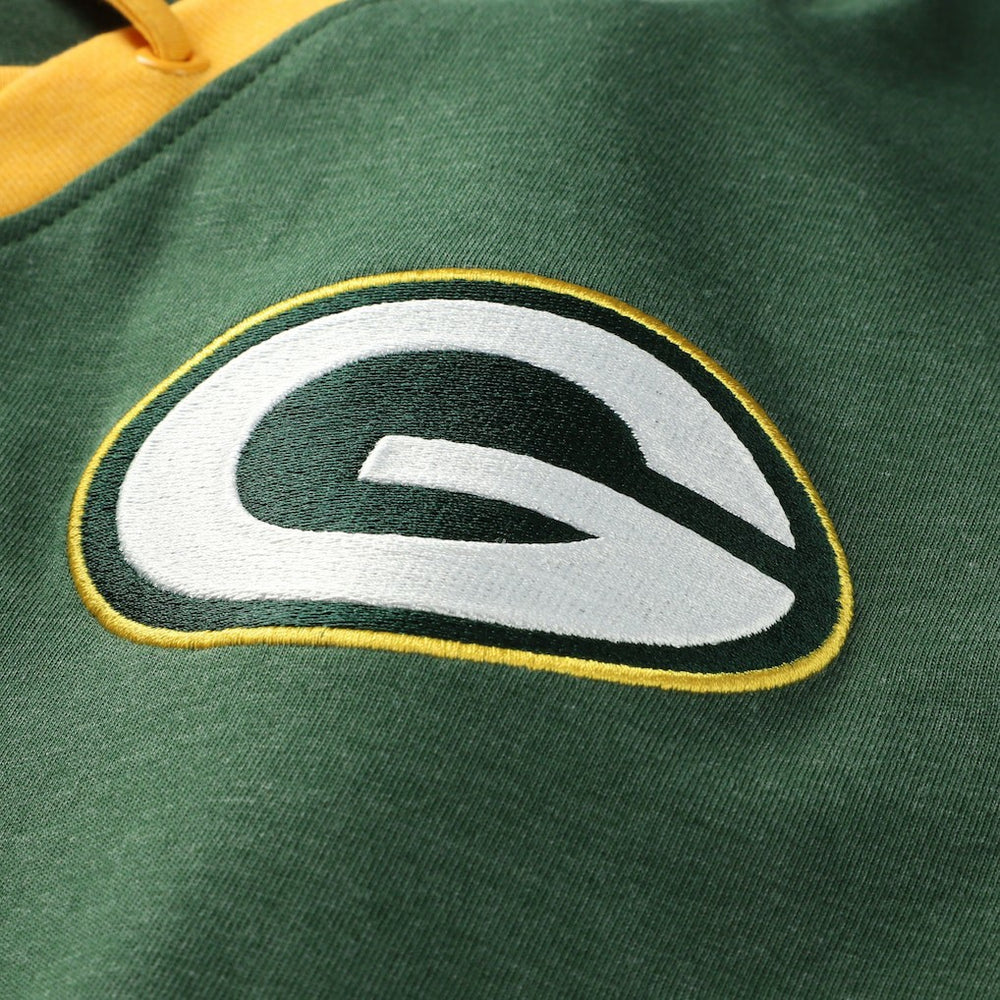 Green Bay Packers New Era Women's Plus Size Throwback Lace-Up Long Sleeve T-Shirt Green | NFL