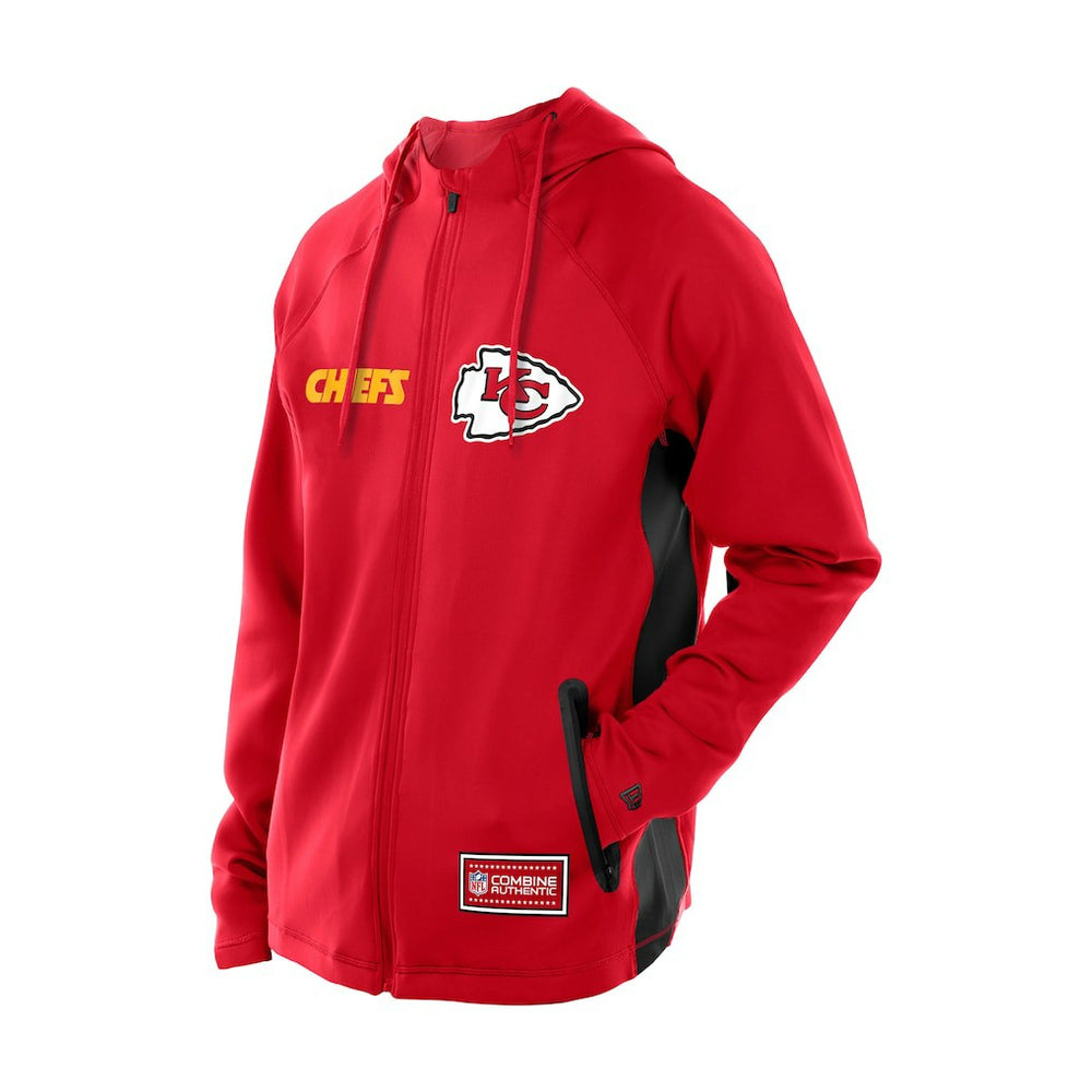 Kansas City Chiefs New Era Combine Authentic Raglan Scuba Full-Zip Hoodie Red | NFL