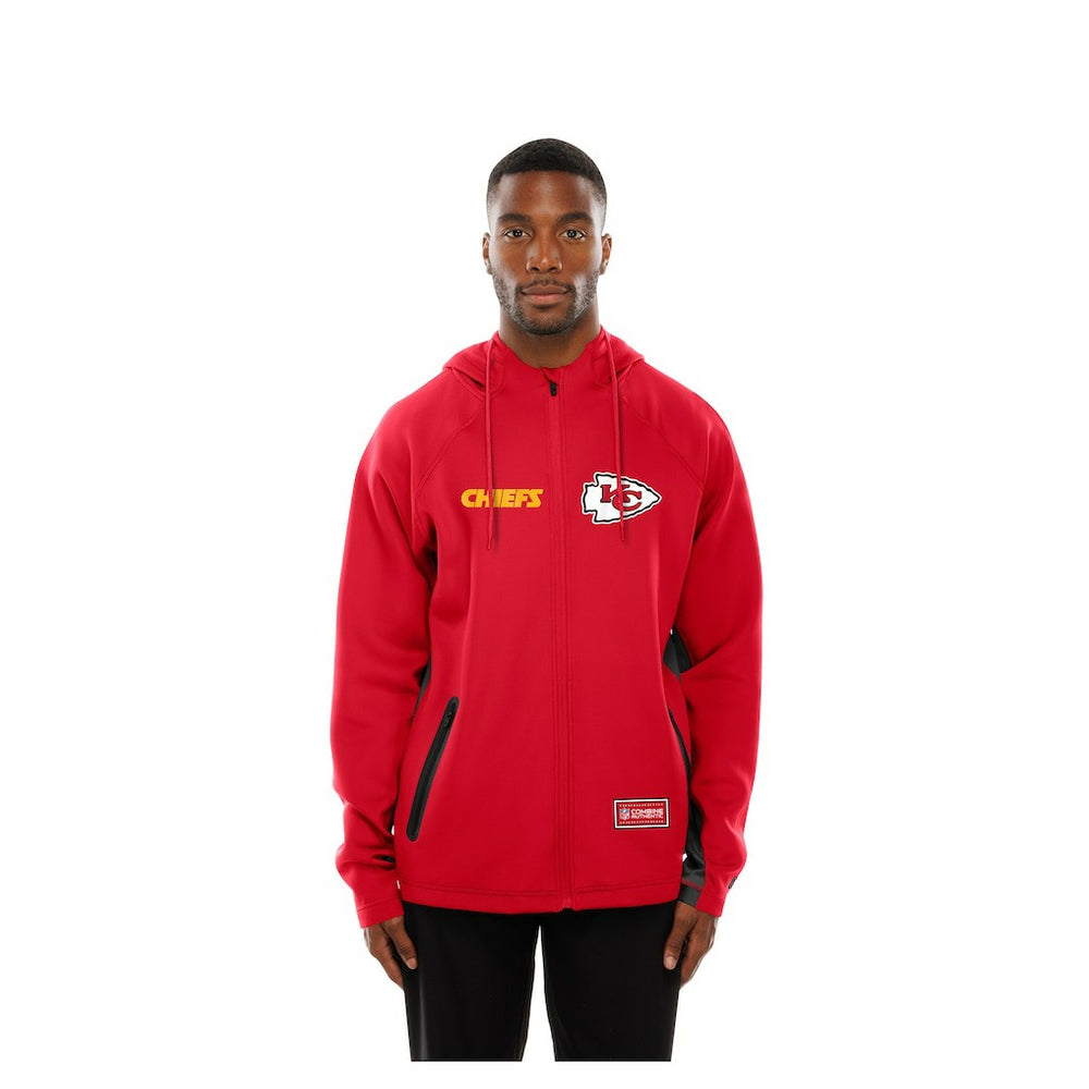 Kansas City Chiefs New Era Combine Authentic Raglan Scuba Full-Zip Hoodie Red | NFL