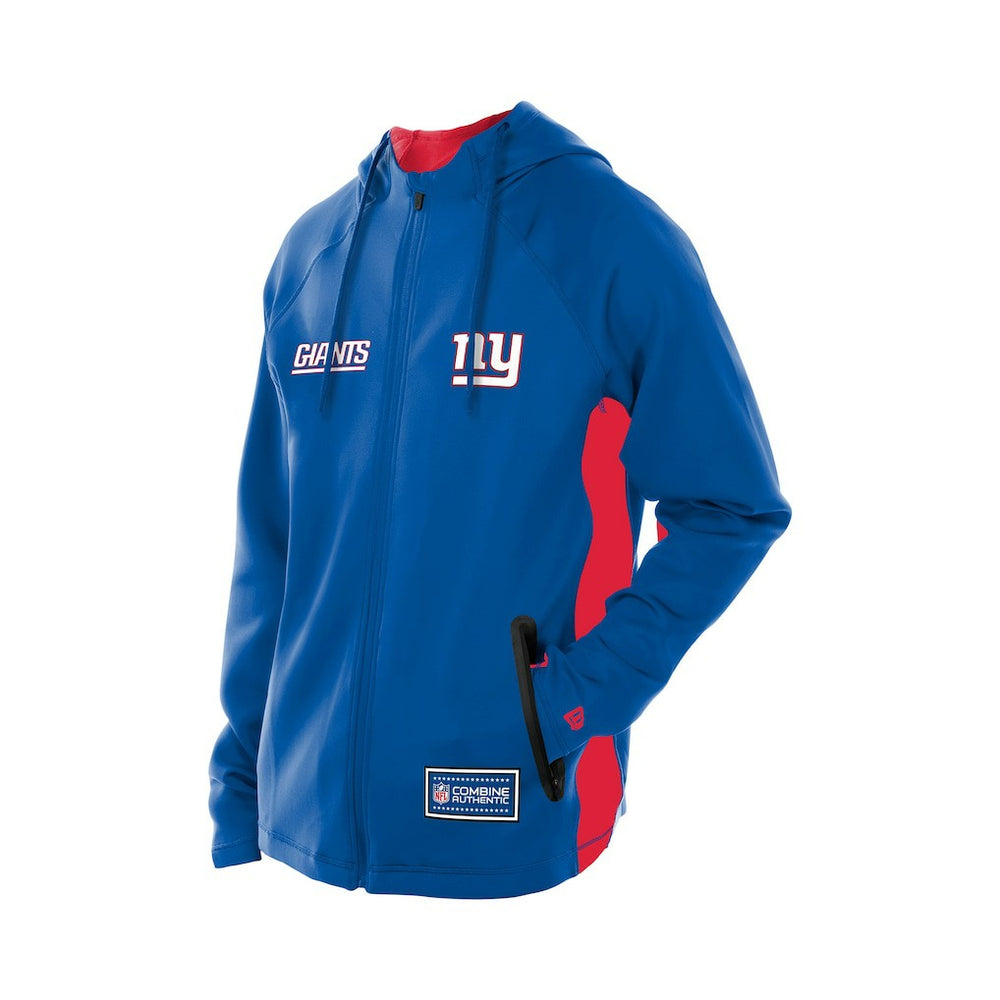 New York Giants New Era Combine Authentic Raglan Scuba Full-Zip Hoodie Royal | NFL
