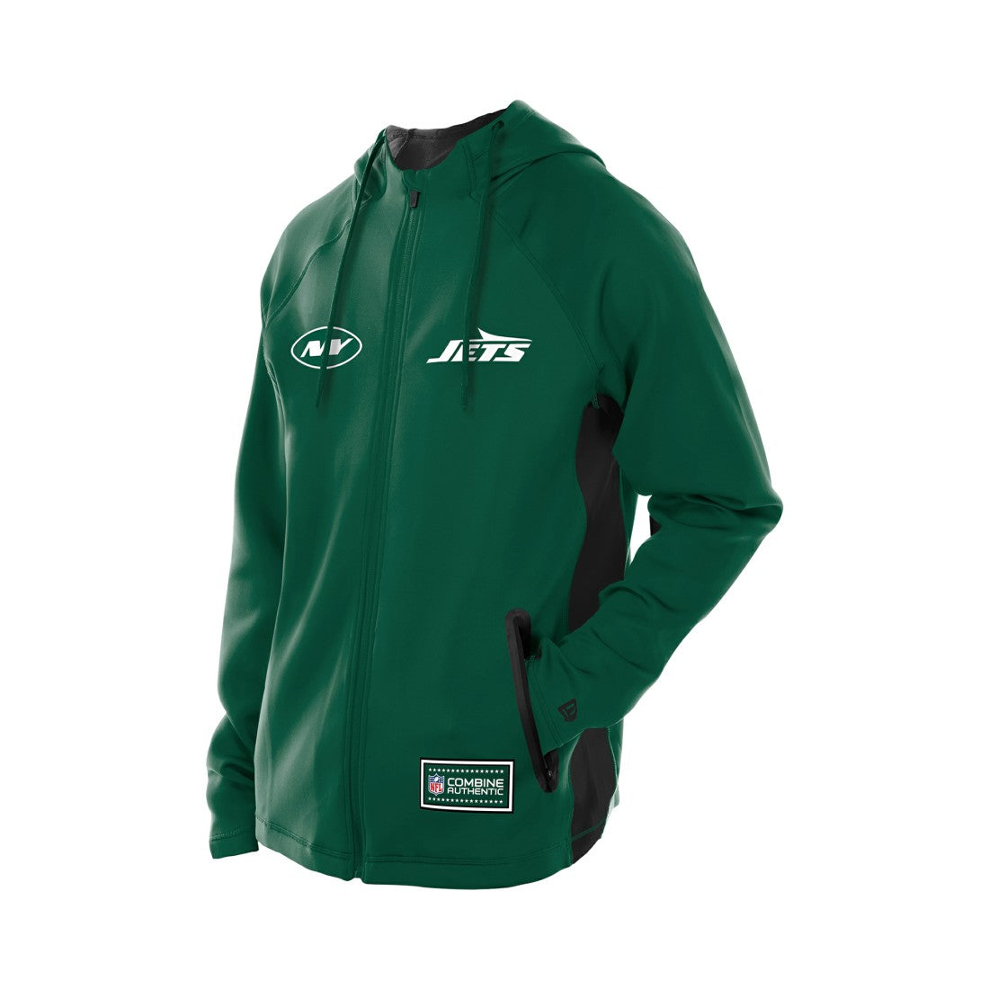 New York Jets New Era Combine Authentic Raglan Scuba Full-Zip Hoodie Green | NFL