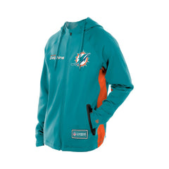 Miami Dolphins New Era Combine Authentic Raglan Scuba Full-Zip Hoodie Aqua | NFL
