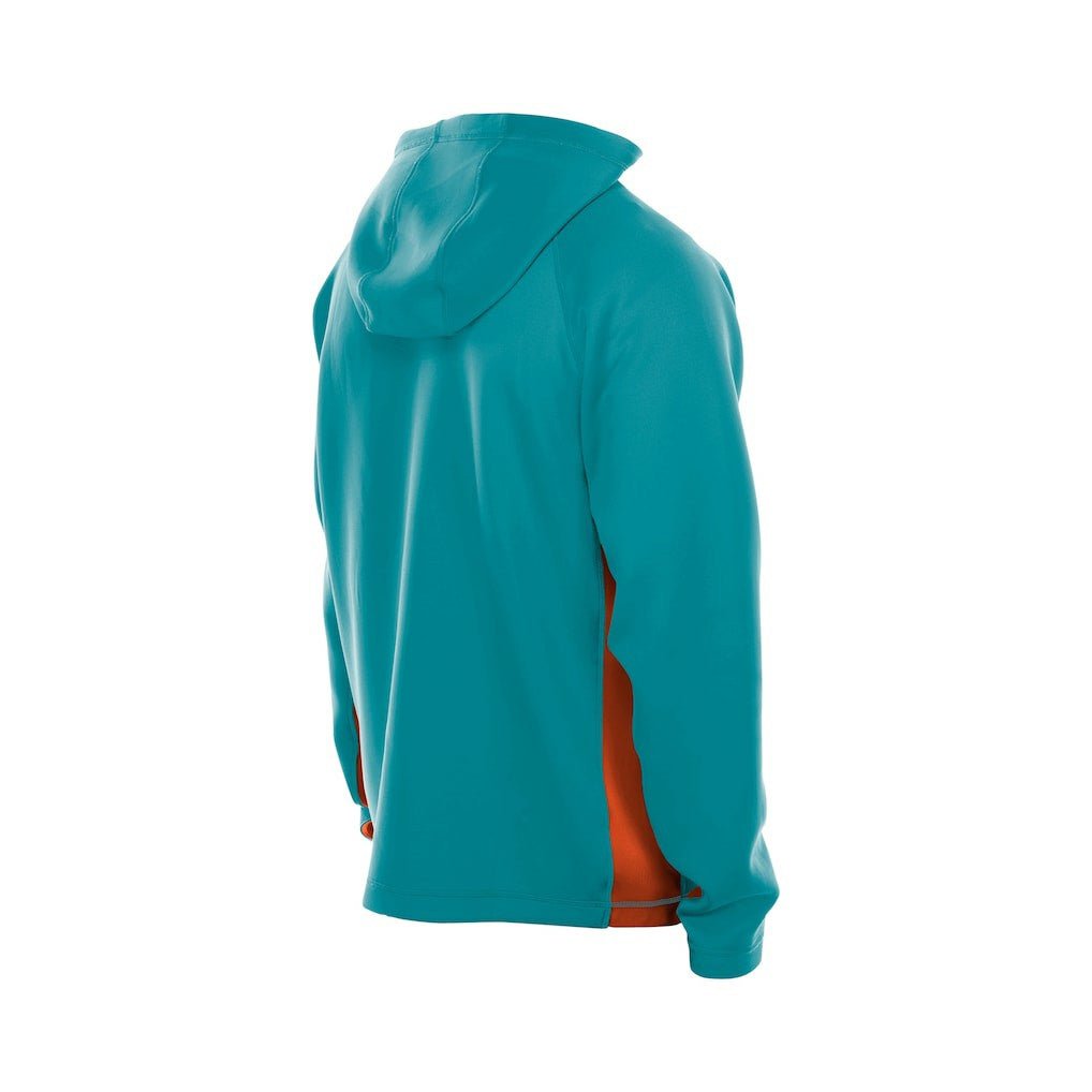 Miami Dolphins New Era Combine Authentic Raglan Scuba Full-Zip Hoodie Aqua | NFL