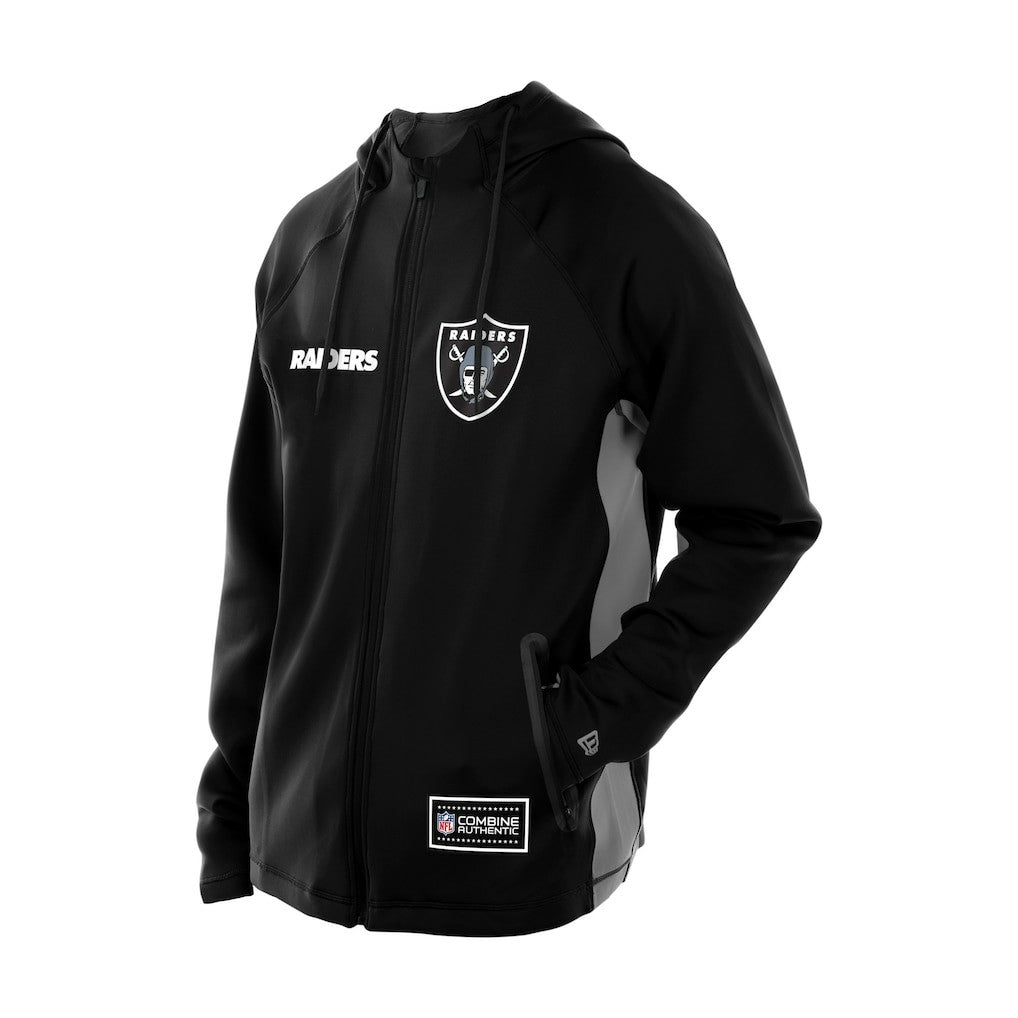 Las Vegas Raiders New Era Combine Authentic Raglan Scuba Full-Zip Hoodie Black | NFL