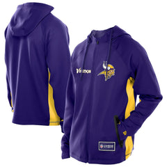 Minnesota Vikings New Era Combine Authentic Raglan Scuba Full-Zip Hoodie Purple | NFL