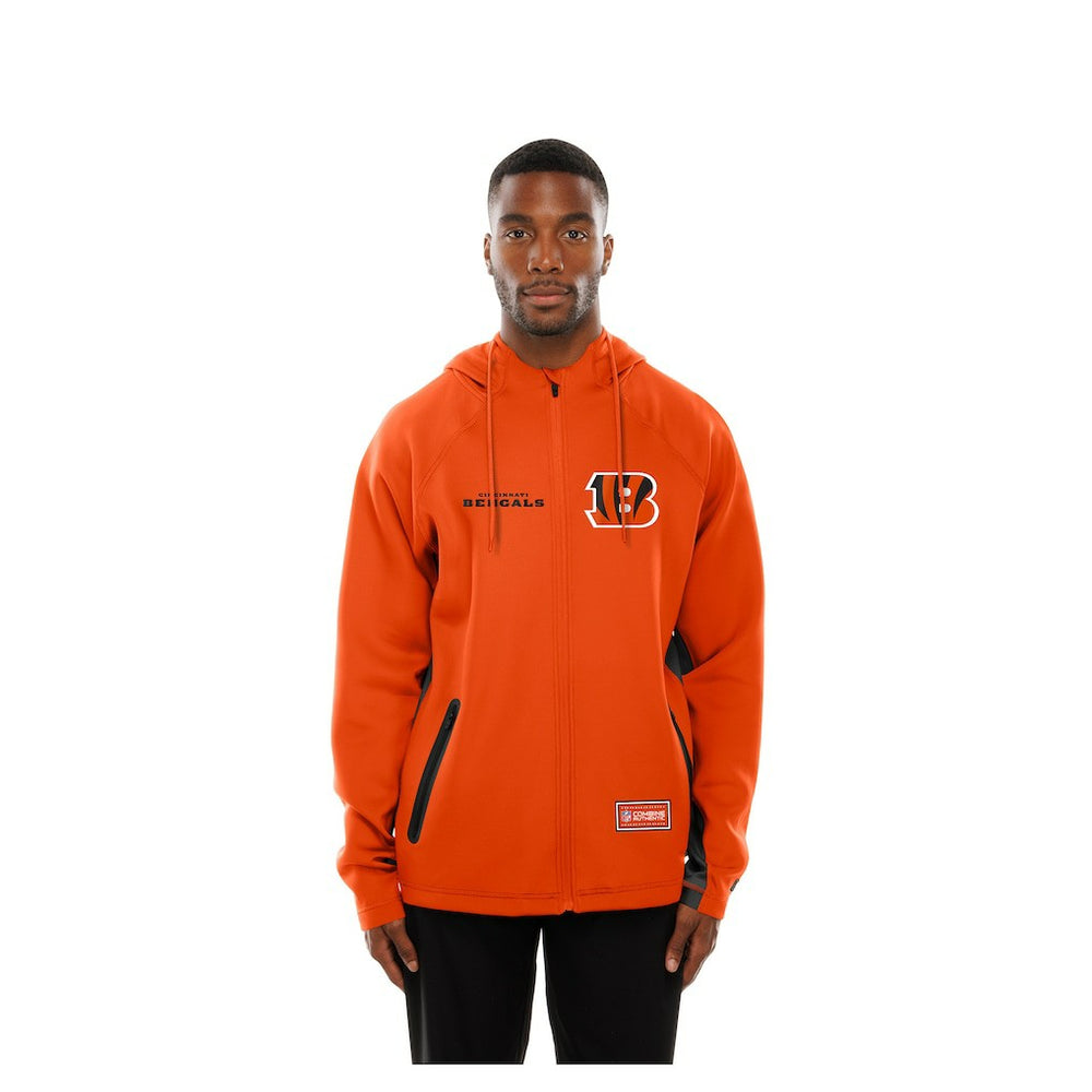 Cincinnati Bengals New Era Combine Authentic Raglan Scuba Full-Zip Hoodie Orange | NFL