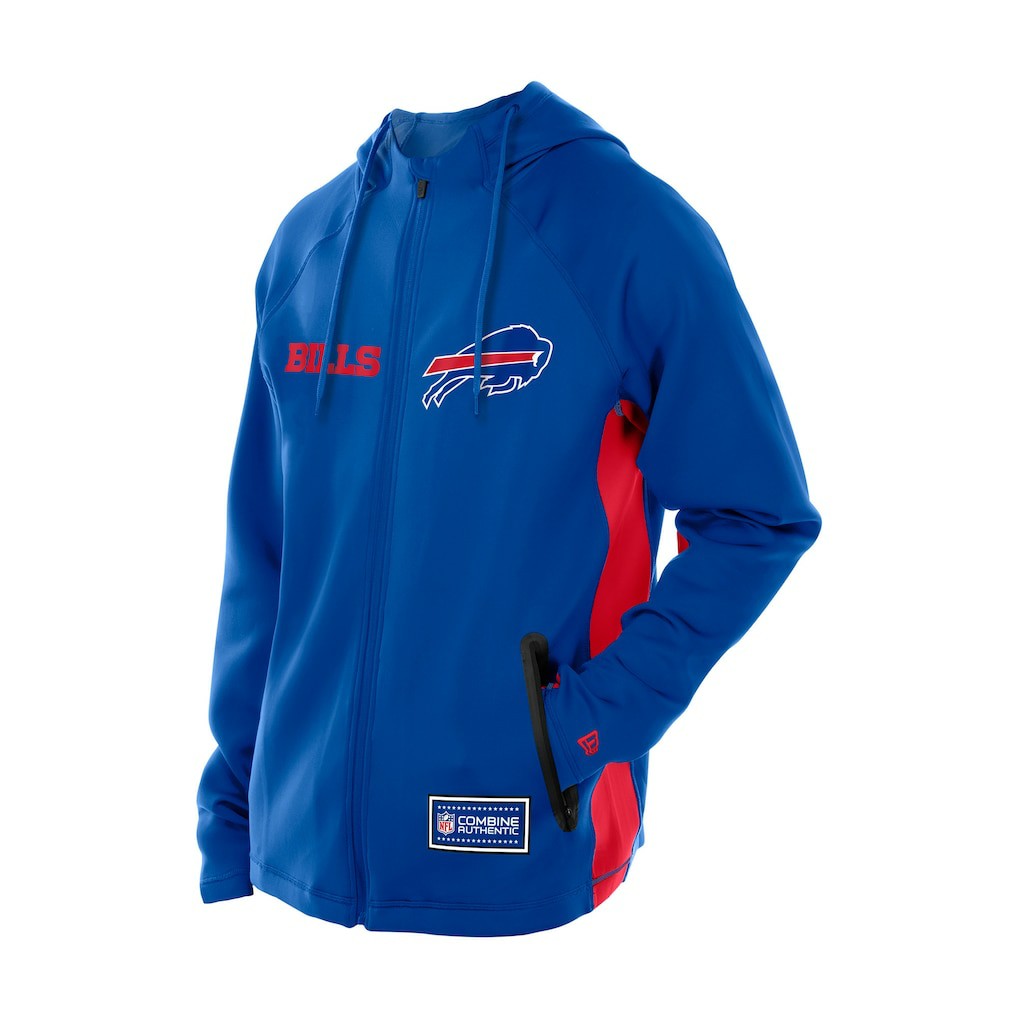 Buffalo Bills New Era Combine Authentic Raglan Scuba Full-Zip Hoodie Royal | NFL
