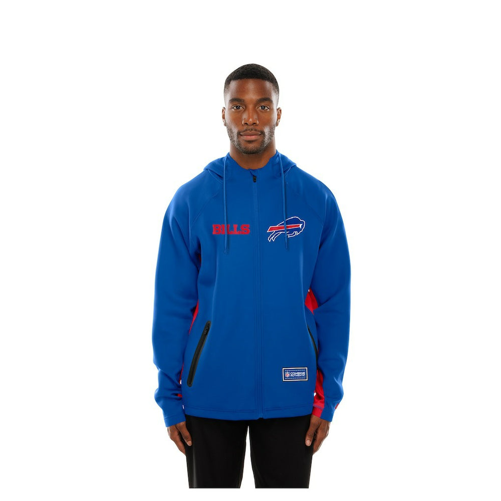 Buffalo Bills New Era Combine Authentic Raglan Scuba Full-Zip Hoodie Royal | NFL