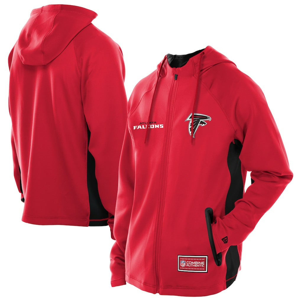 Atlanta Falcons New Era Combine Authentic Raglan Scuba Full-Zip Hoodie Red | NFL