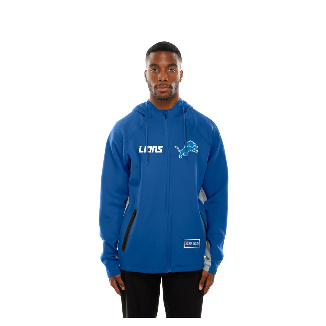 Detroit Lions New Era Combine Authentic Raglan Scuba Full-Zip Hoodie Blue | NFL