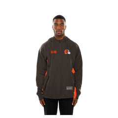 Cleveland Browns New Era Combine Authentic Raglan Scuba Full-Zip Hoodie Brown | NFL
