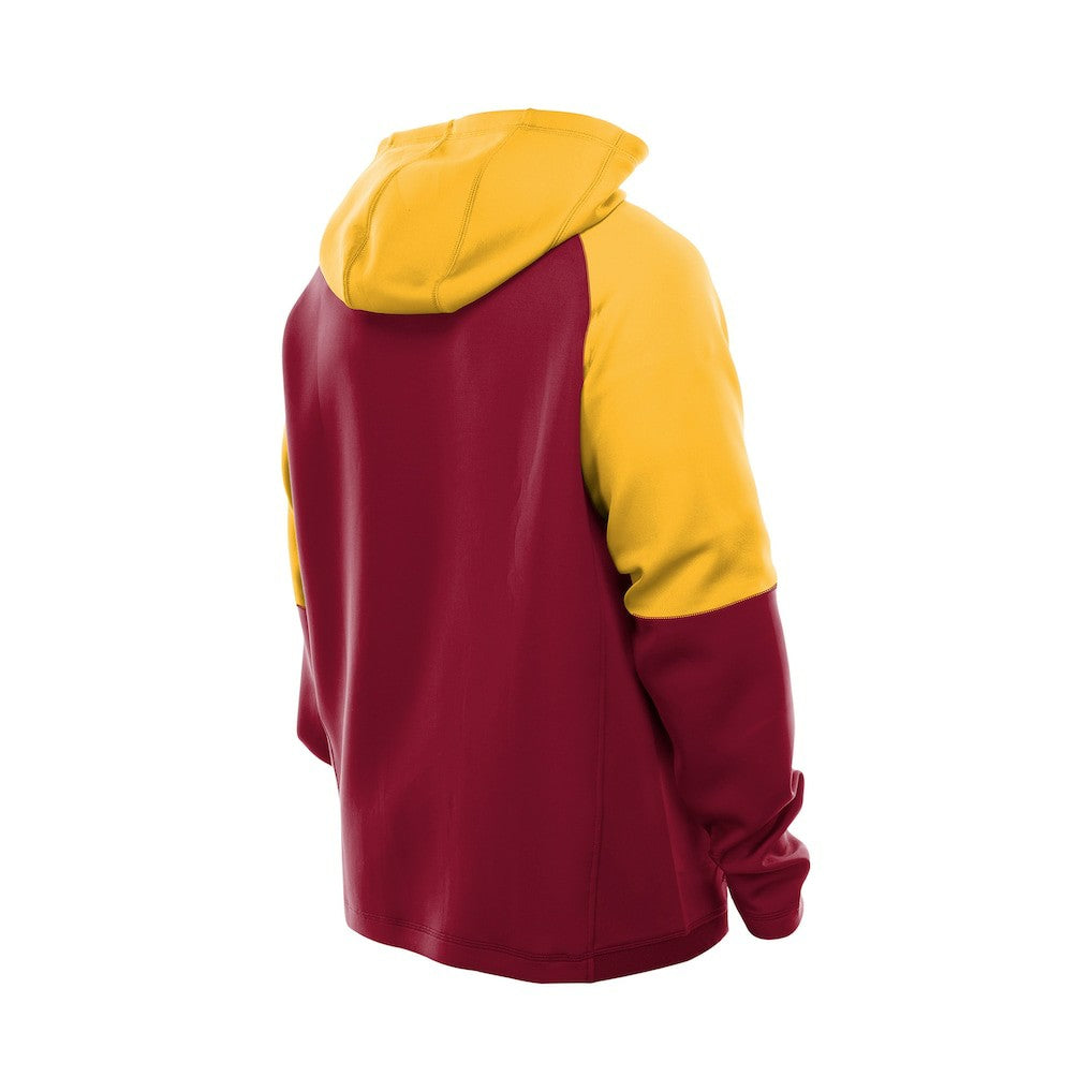 Washington Commanders New Era Combine Authentic Color Block Raglan Pullover Hoodie Burgundy | NFL