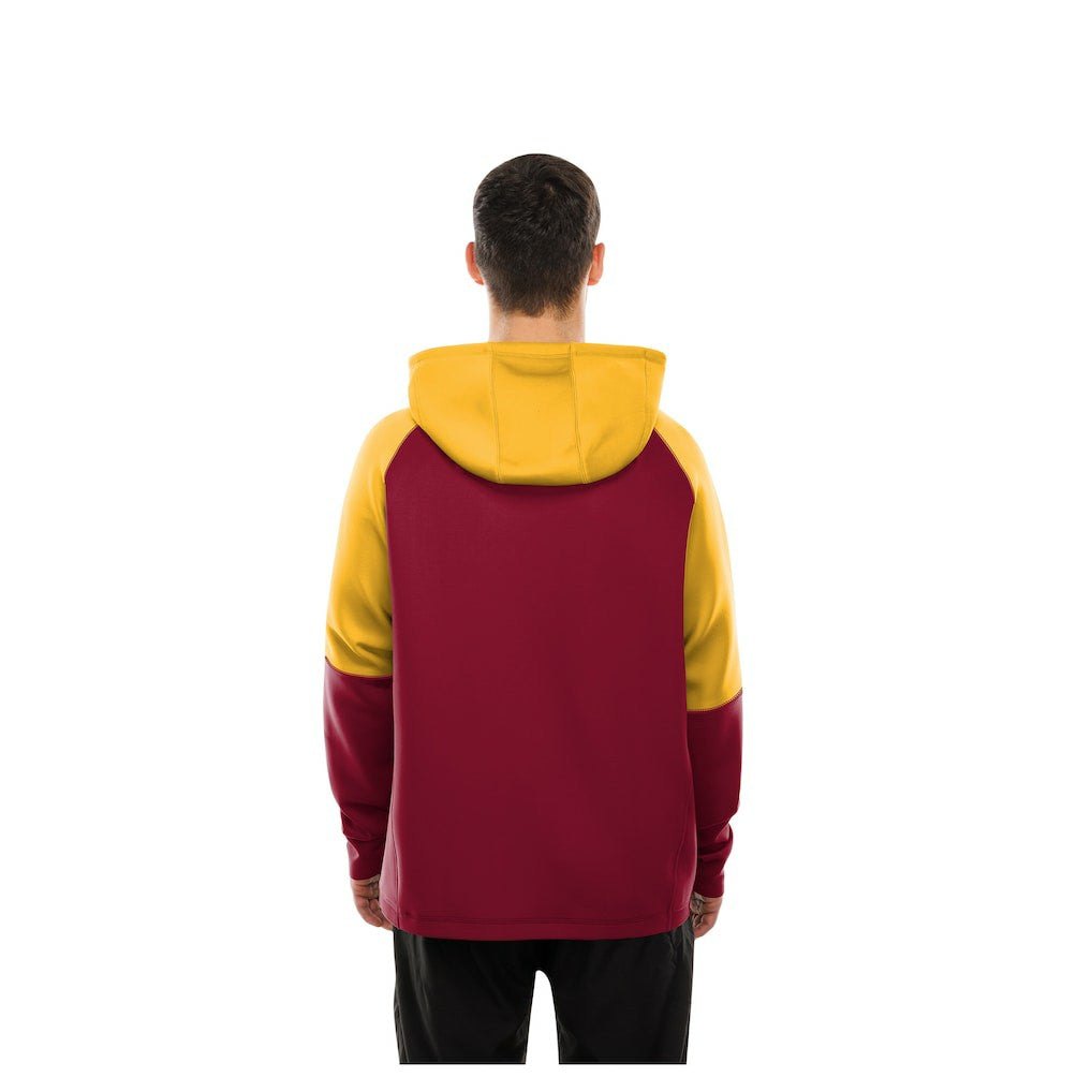 Washington Commanders New Era Combine Authentic Color Block Raglan Pullover Hoodie Burgundy | NFL
