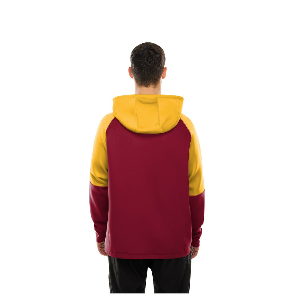 Washington Commanders New Era Combine Authentic Color Block Raglan Pullover Hoodie Burgundy | NFL