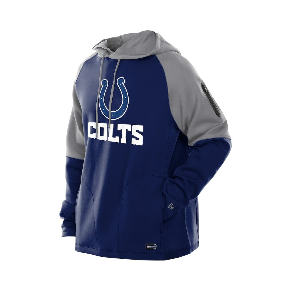 Indianapolis Colts New Era Combine Authentic Color Block Raglan Pullover Hoodie Royal | NFL