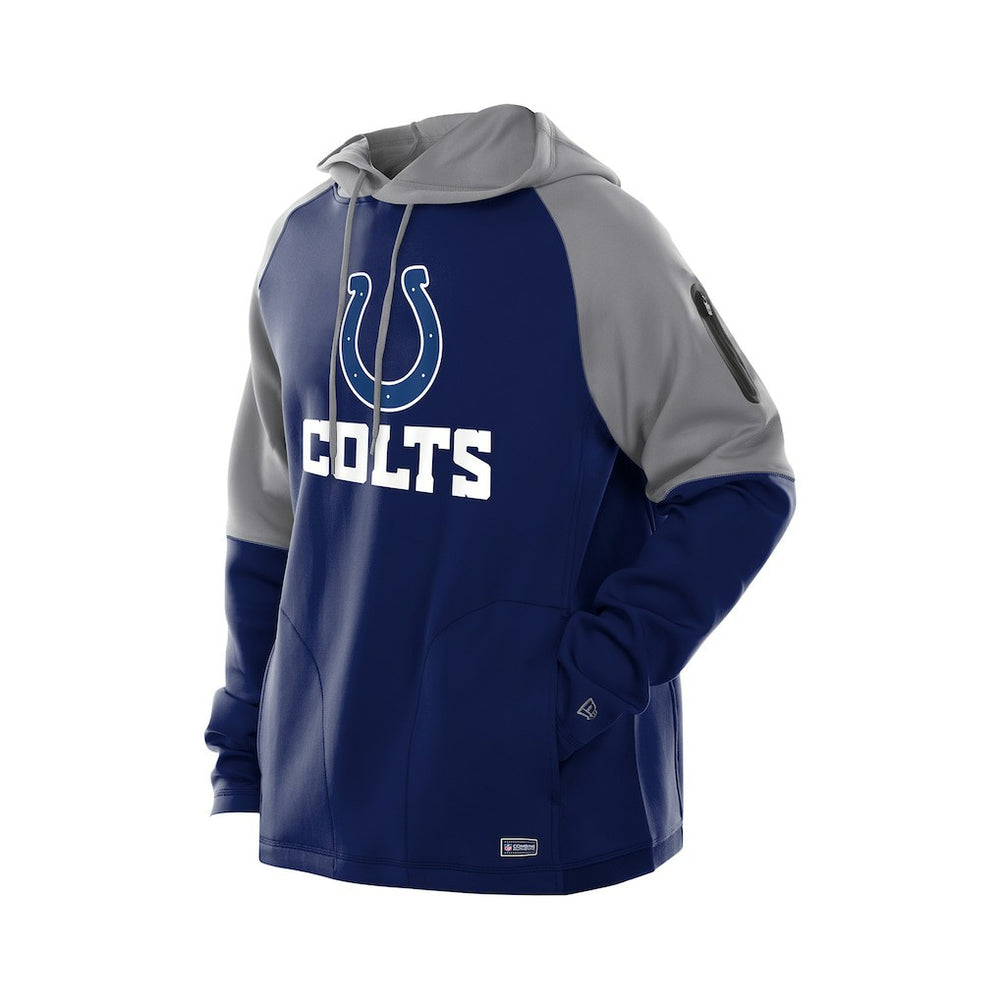 Indianapolis Colts New Era Combine Authentic Color Block Raglan Pullover Hoodie Royal | NFL