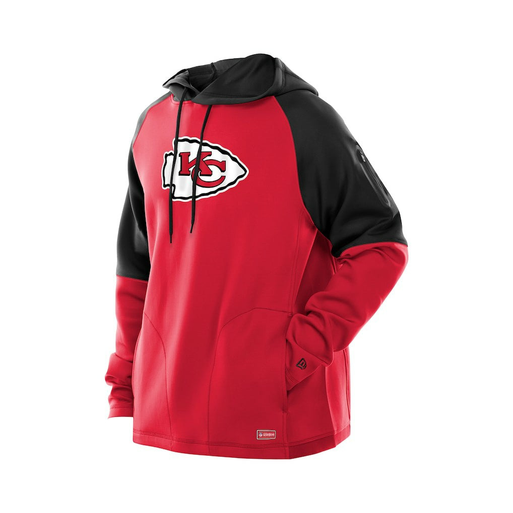 Kansas City Chiefs New Era Combine Authentic Color Block Raglan Pullover Hoodie Red | NFL
