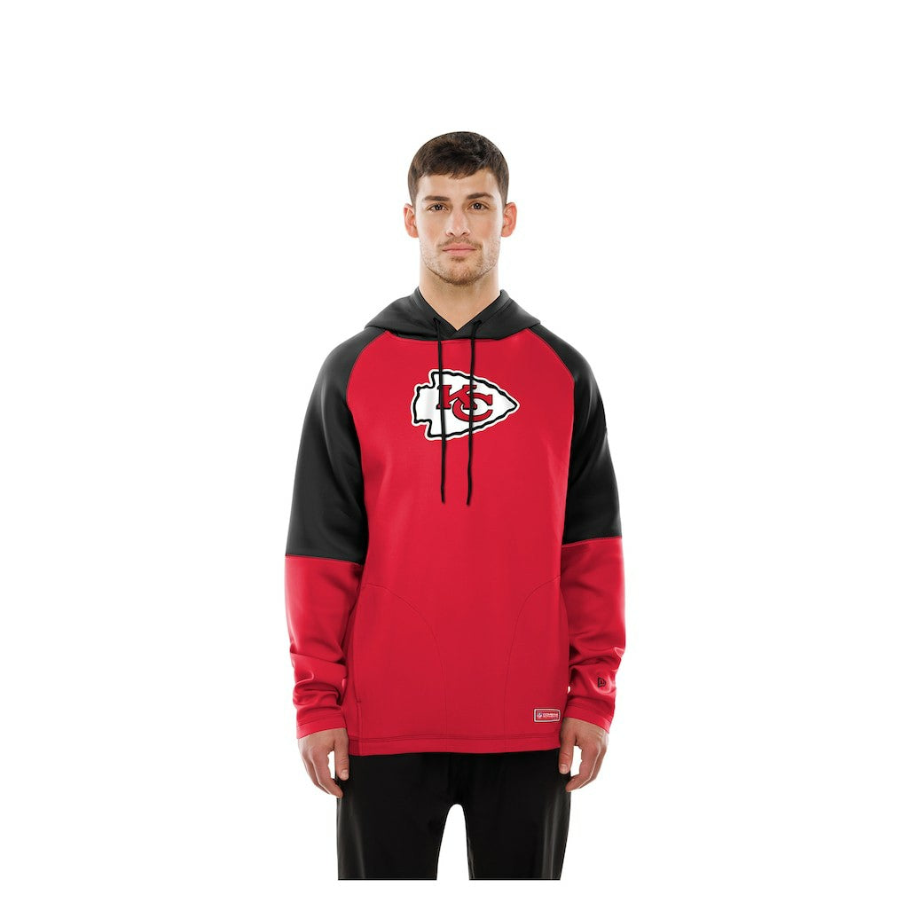 Kansas City Chiefs New Era Combine Authentic Color Block Raglan Pullover Hoodie Red | NFL