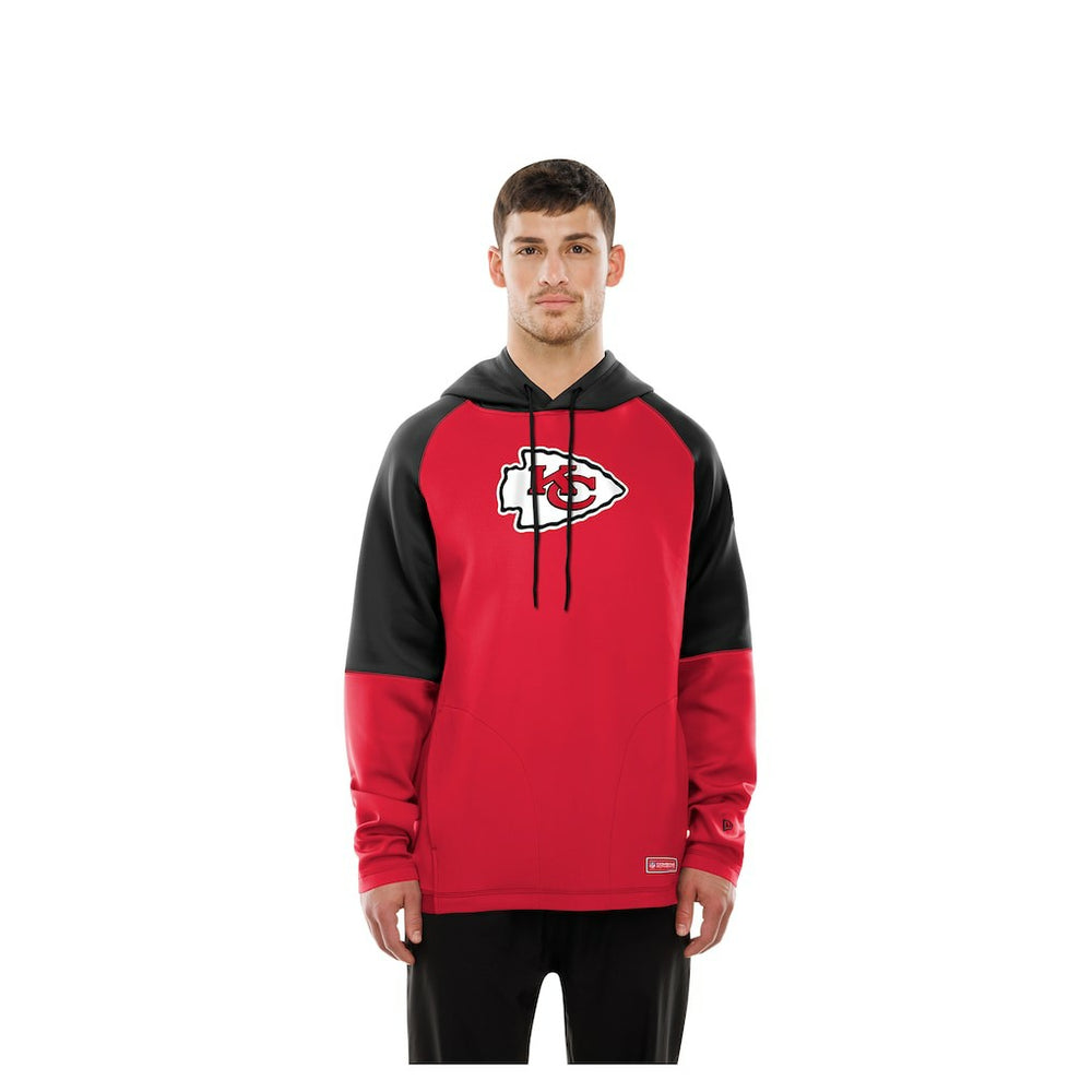 Kansas City Chiefs New Era Combine Authentic Color Block Raglan Pullover Hoodie Red | NFL