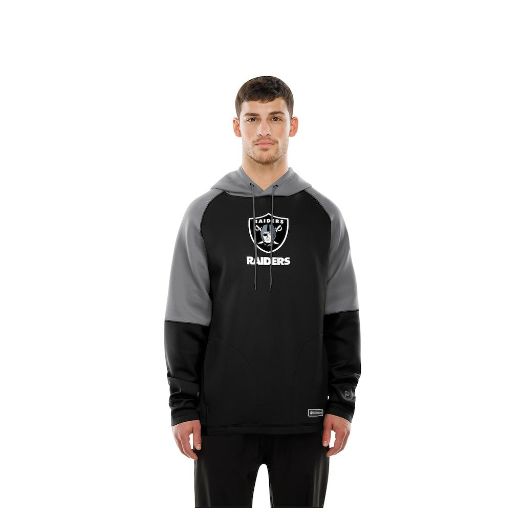 Las Vegas Raiders New Era Combine Authentic Color Block Raglan Pullover Hoodie Black | NFL