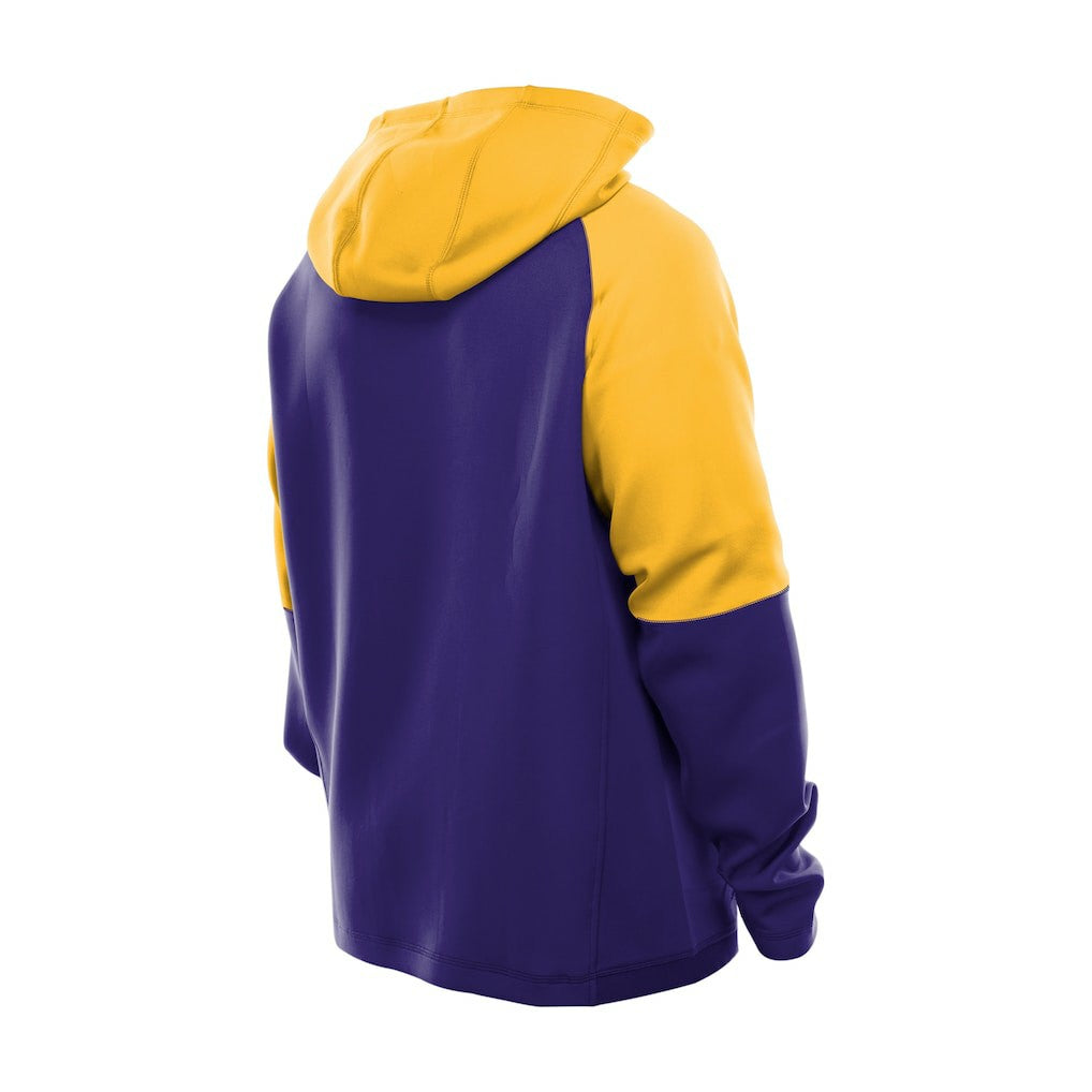 Minnesota Vikings New Era Combine Authentic Color Block Raglan Pullover Hoodie Purple | NFL