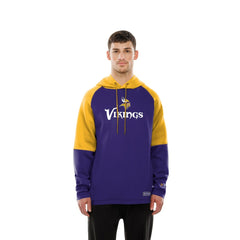 Minnesota Vikings New Era Combine Authentic Color Block Raglan Pullover Hoodie Purple | NFL