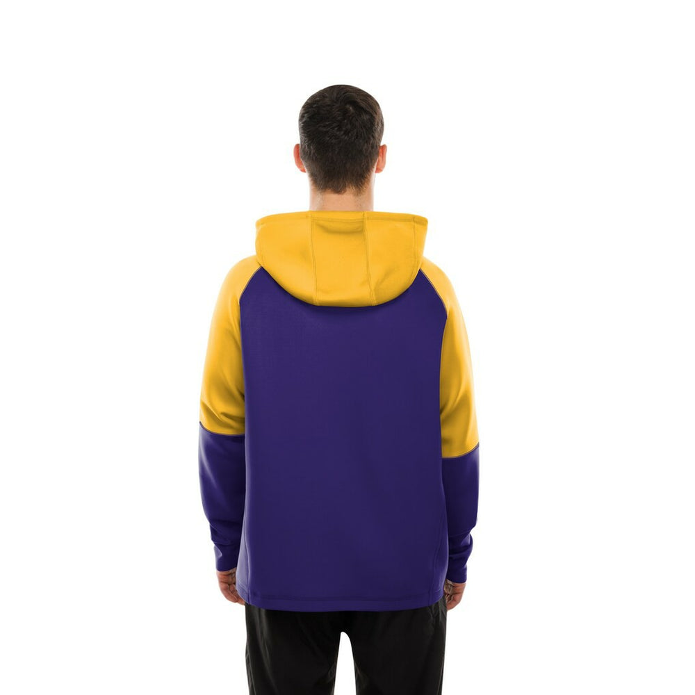 Minnesota Vikings New Era Combine Authentic Color Block Raglan Pullover Hoodie Purple | NFL
