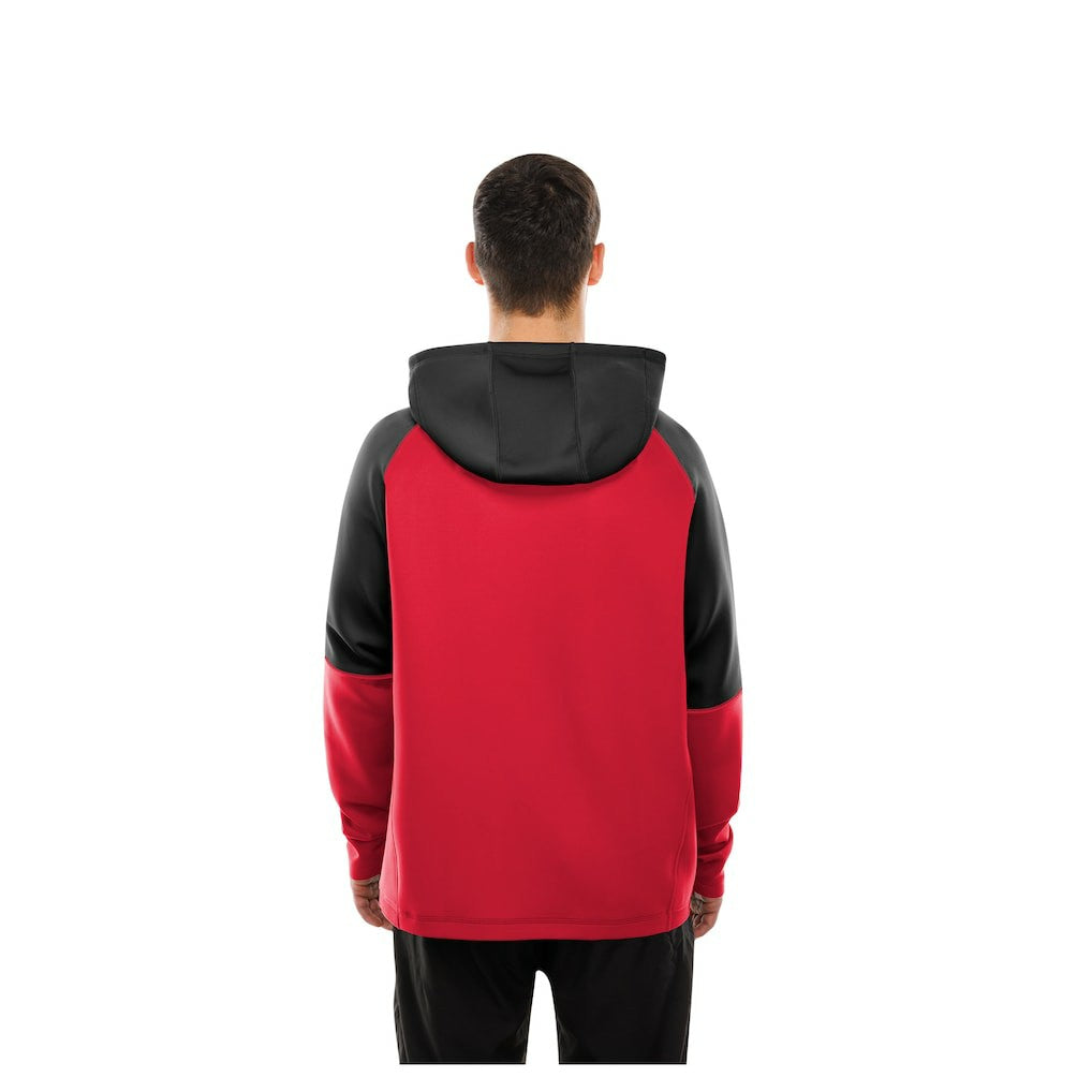 San Francisco 49ers New Era Combine Authentic Color Block Raglan Pullover Hoodie Scarlet | NFL