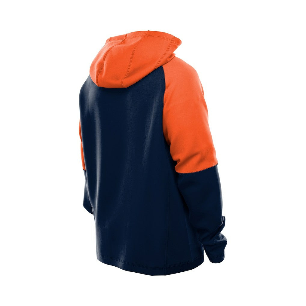 Chicago Bears New Era Combine Authentic Color Block Raglan Pullover Hoodie Navy | NFL