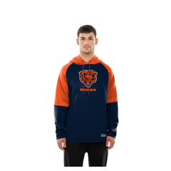 Chicago Bears New Era Combine Authentic Color Block Raglan Pullover Hoodie Navy | NFL