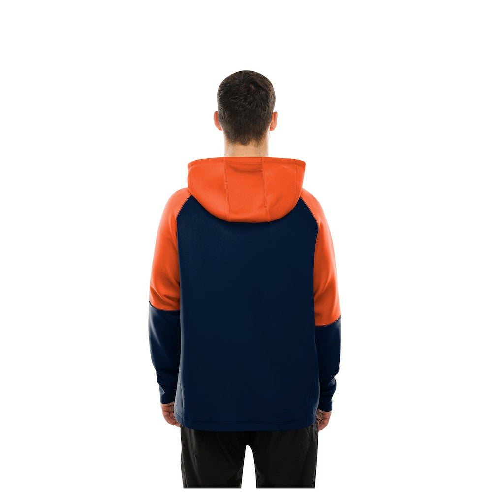 Chicago Bears New Era Combine Authentic Color Block Raglan Pullover Hoodie Navy | NFL