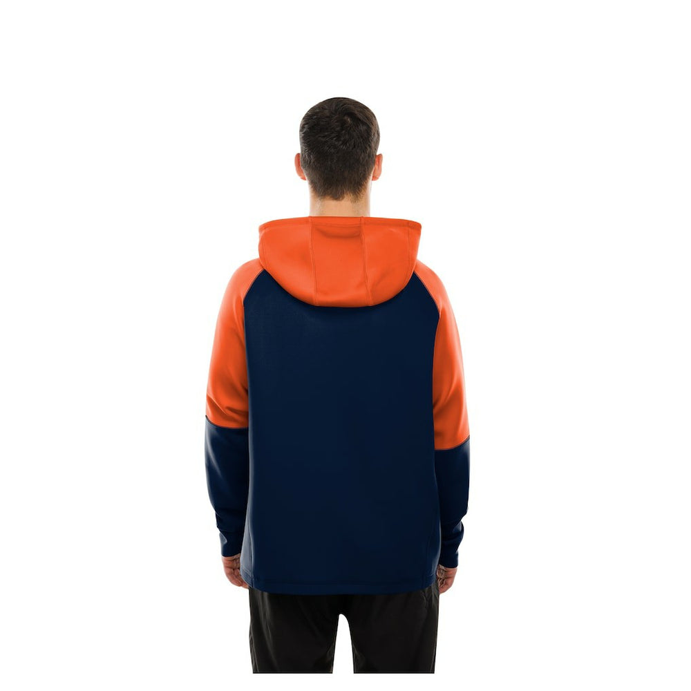 Chicago Bears New Era Combine Authentic Color Block Raglan Pullover Hoodie Navy | NFL