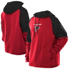 Atlanta Falcons New Era Combine Authentic Color Block Raglan Pullover Hoodie Red | NFL