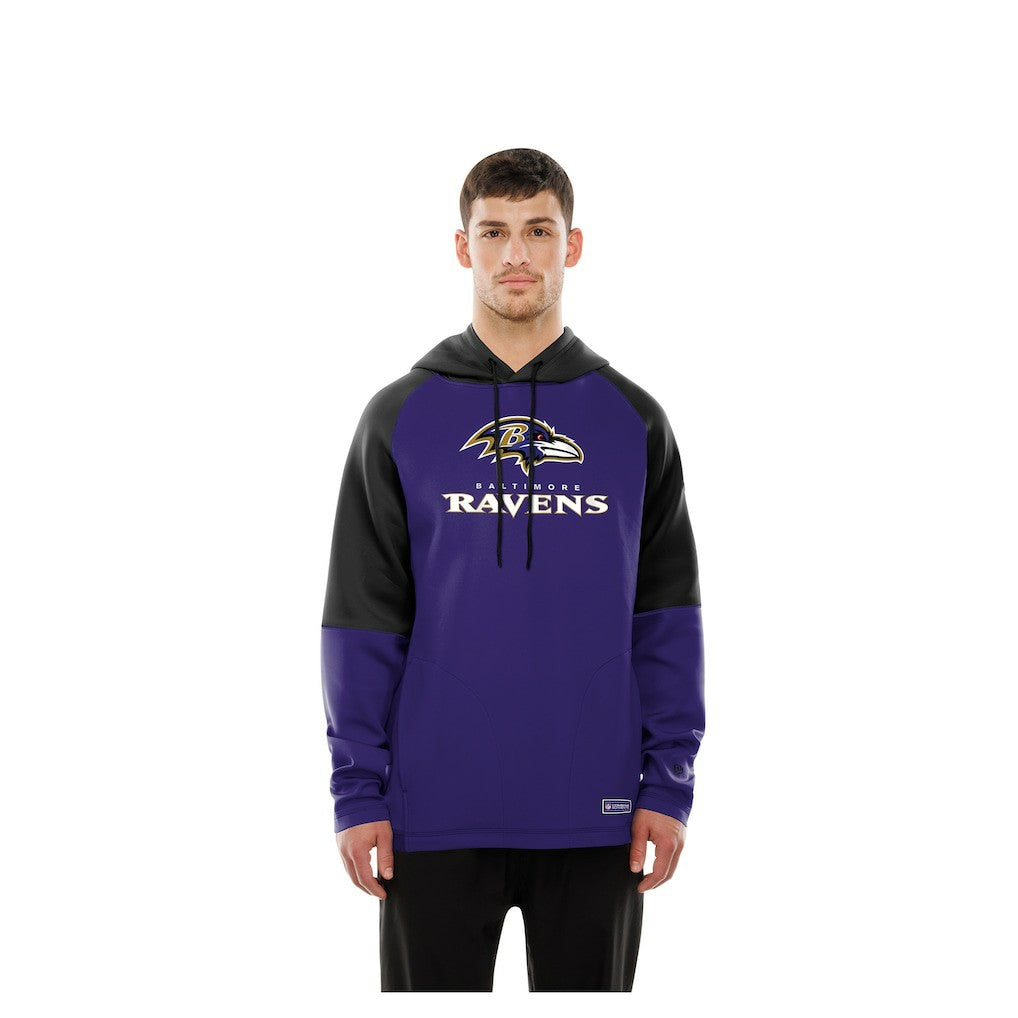 Baltimore Ravens New Era Combine Authentic Color Block Raglan Pullover Hoodie Purple | NFL